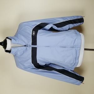Reebok vintage windbreaker full zip jacket size medium zippers at wrists